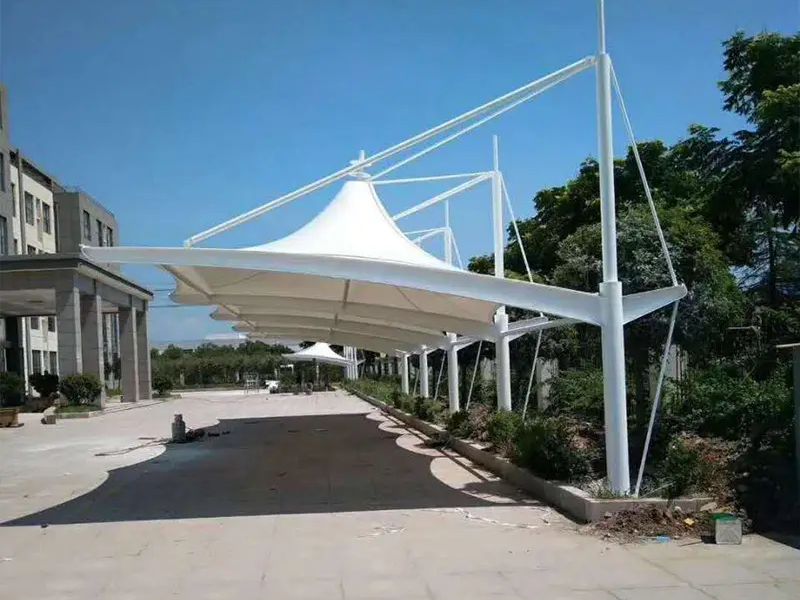 滁州膜结构车棚安装案例