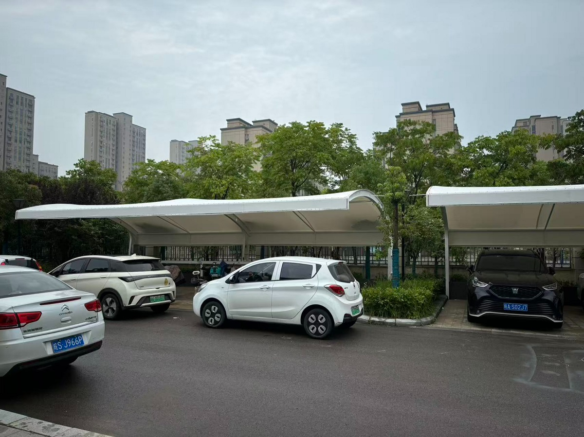 湖州PVC膜结构车棚景观棚定制安装厂家